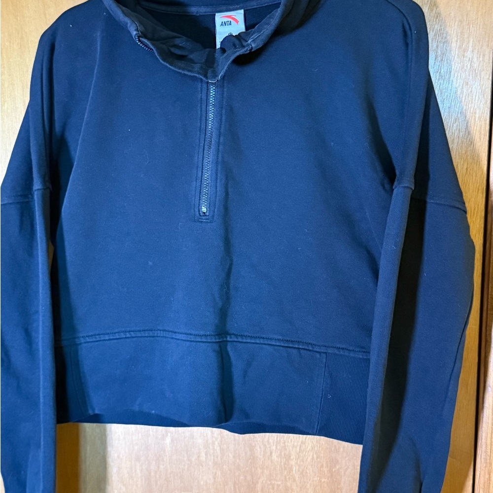 Black ANTA Women's Zip Hoodie